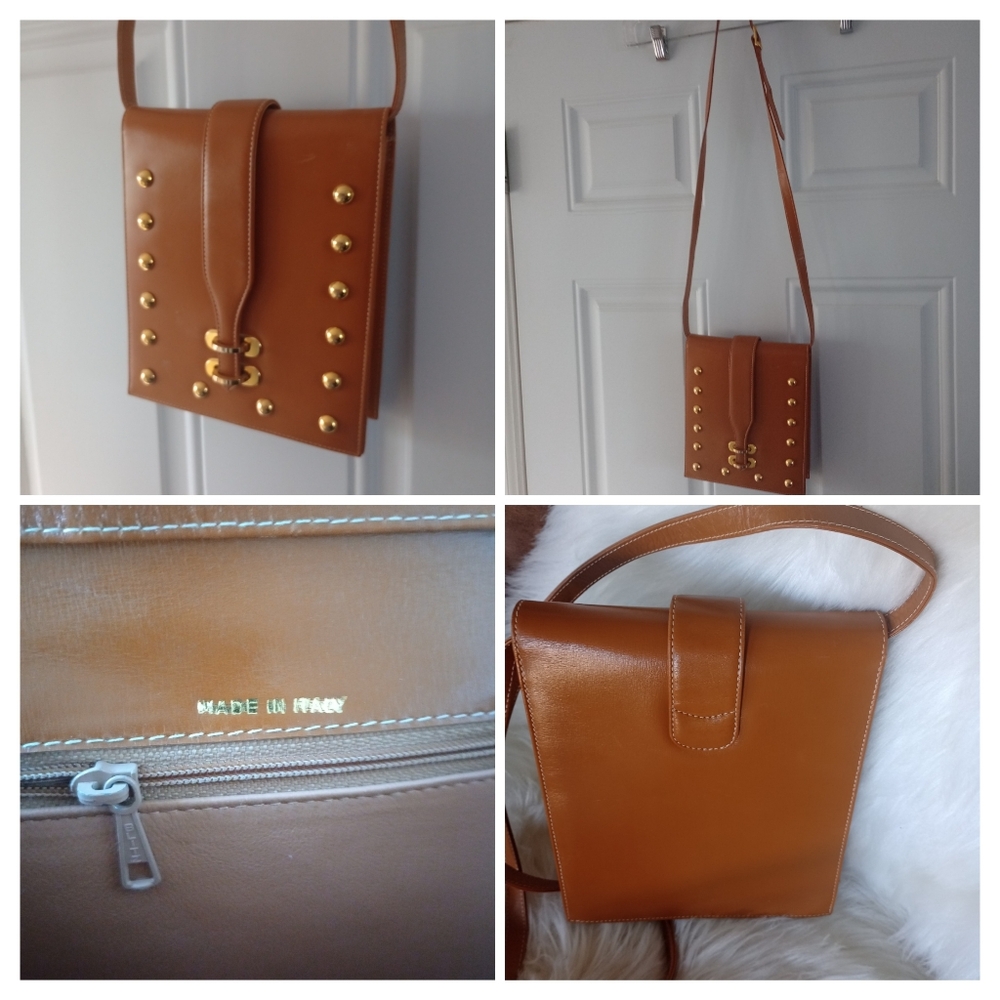 Vintage Leather Crossbody COGNAC